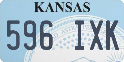KS license plate 596IXK