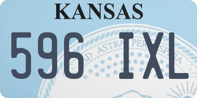 KS license plate 596IXL