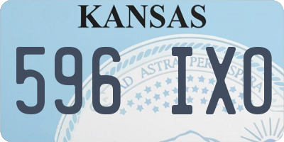 KS license plate 596IXO