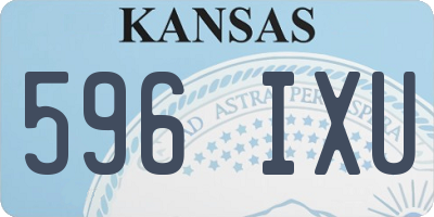 KS license plate 596IXU