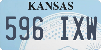 KS license plate 596IXW