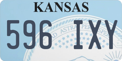 KS license plate 596IXY