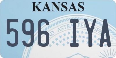 KS license plate 596IYA