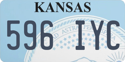 KS license plate 596IYC