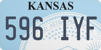 KS license plate 596IYF