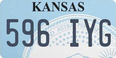 KS license plate 596IYG