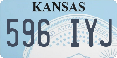 KS license plate 596IYJ