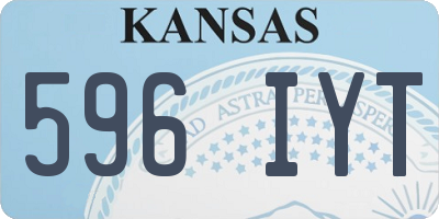 KS license plate 596IYT