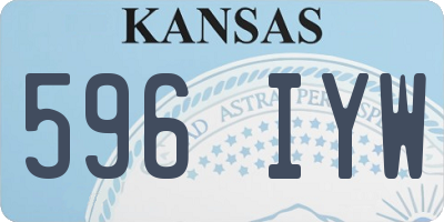 KS license plate 596IYW