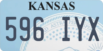 KS license plate 596IYX