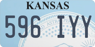 KS license plate 596IYY