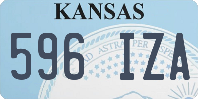 KS license plate 596IZA