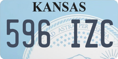 KS license plate 596IZC