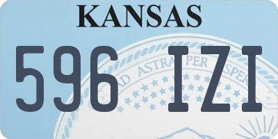 KS license plate 596IZI