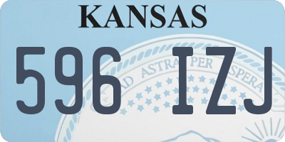 KS license plate 596IZJ