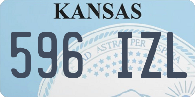 KS license plate 596IZL