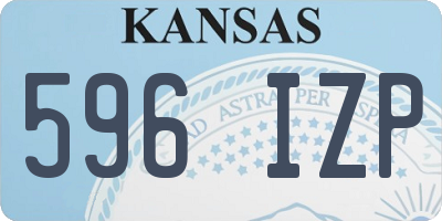 KS license plate 596IZP