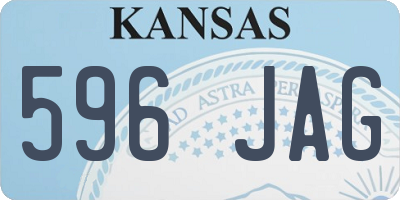 KS license plate 596JAG
