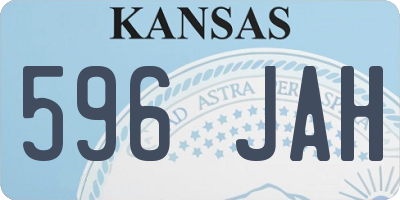 KS license plate 596JAH