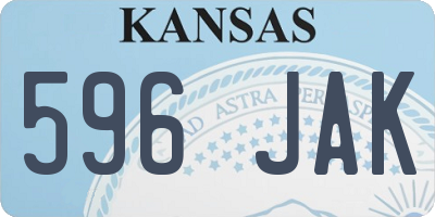 KS license plate 596JAK