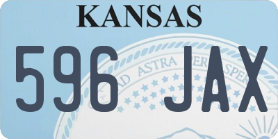 KS license plate 596JAX