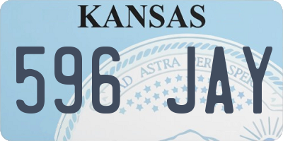KS license plate 596JAY