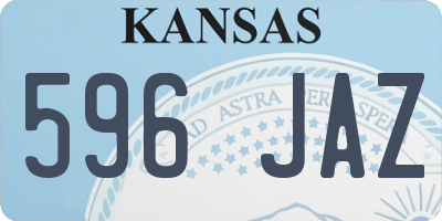 KS license plate 596JAZ