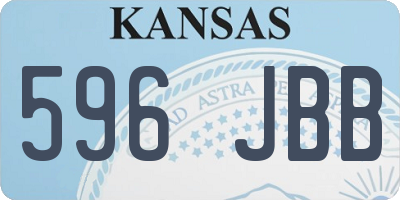KS license plate 596JBB