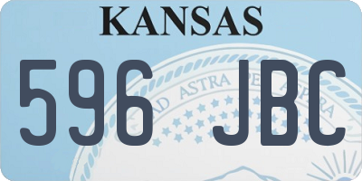 KS license plate 596JBC