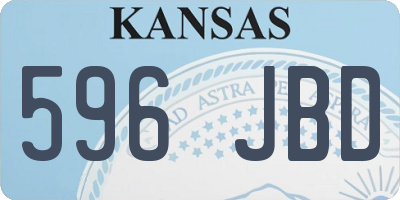 KS license plate 596JBD