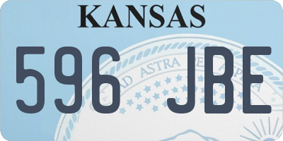 KS license plate 596JBE