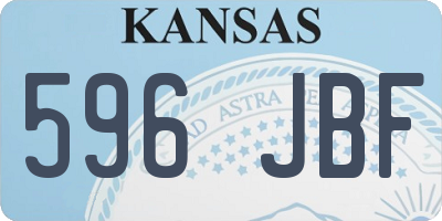 KS license plate 596JBF