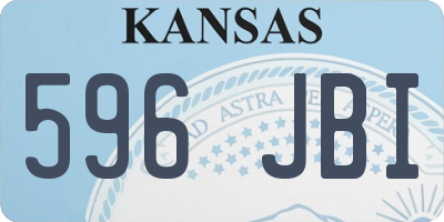 KS license plate 596JBI