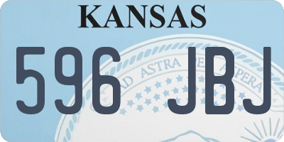 KS license plate 596JBJ