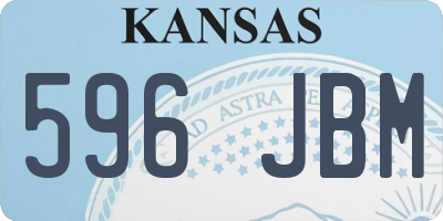 KS license plate 596JBM