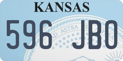 KS license plate 596JBO