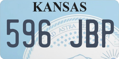 KS license plate 596JBP