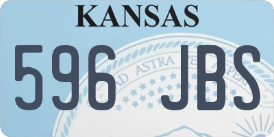 KS license plate 596JBS