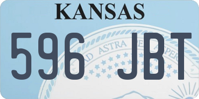 KS license plate 596JBT