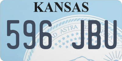 KS license plate 596JBU