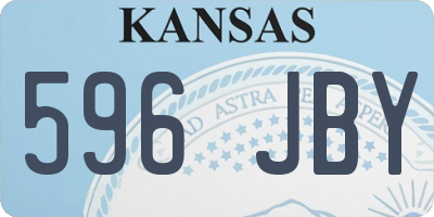 KS license plate 596JBY