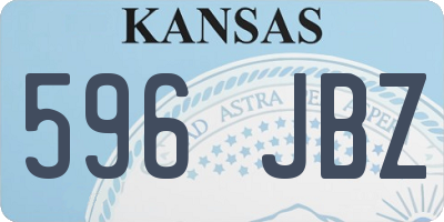 KS license plate 596JBZ