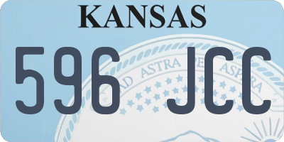 KS license plate 596JCC