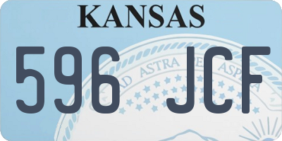 KS license plate 596JCF