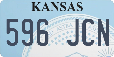 KS license plate 596JCN
