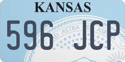 KS license plate 596JCP