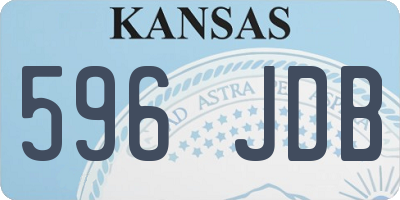 KS license plate 596JDB