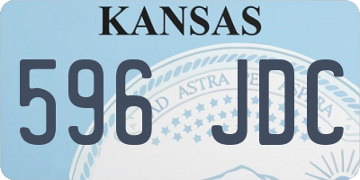 KS license plate 596JDC