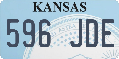 KS license plate 596JDE