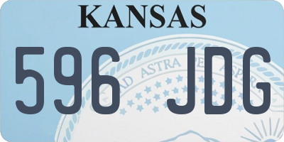 KS license plate 596JDG